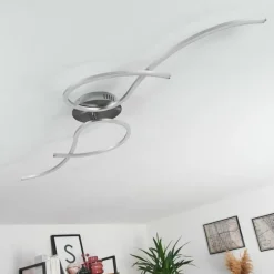 hofstein Plafonnier Kereita LED Nickel mat, 1 lumière