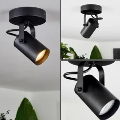 hofstein Plafonnier Kergus Noir, 1 lumière