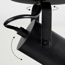 hofstein Plafonnier Kergus Noir, 1 lumière