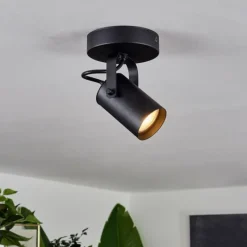 hofstein Plafonnier Kergus Noir, 1 lumière