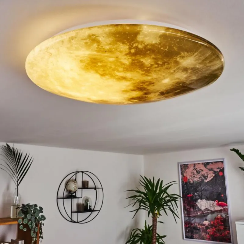 hofstein Plafonnier Keru LED Blanc, 1 lumière, Télécommandes