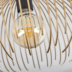 Lampes Dorées-hofstein Plafonnier Keryvaland Noir, 1 lumière