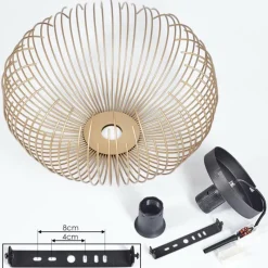 Lampes Dorées-hofstein Plafonnier Keryvaland Noir, 1 lumière