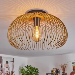 Lampes Dorées-hofstein Plafonnier Keryvaland Noir, 1 lumière