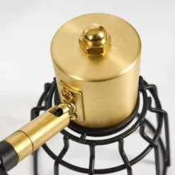 Lampes Vintages & Rétros-hofstein Plafonnier Kesao Laiton, Noir, 4 lumières