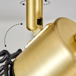 Lampes Vintages & Rétros-hofstein Plafonnier Kesao Laiton, Noir, 4 lumières