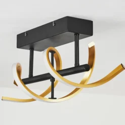 hofstein Plafonnier Khovet LED Noir, 1 lumière* Éclairage Led