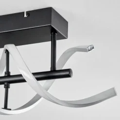 hofstein Plafonnier Khovet LED Noir, 1 lumière* Éclairage Led