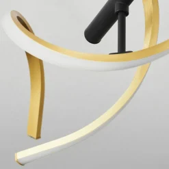 hofstein Plafonnier Khovet LED Noir, 1 lumière