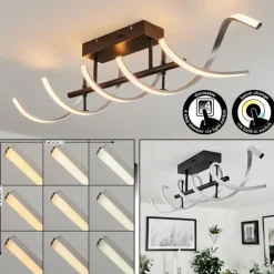 hofstein Plafonnier Khovet LED Noir, 1 lumière