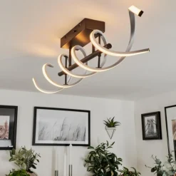 hofstein Plafonnier Khovet LED Noir, 1 lumière