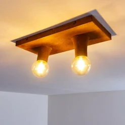 Lampes Vintages & Rétros-hofstein Plafonnier Kimstad Rouille, 2 lumières