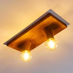 Lampes Vintages & Rétros-hofstein Plafonnier Kimstad Rouille, 2 lumières