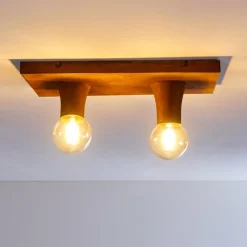 Lampes Vintages & Rétros-hofstein Plafonnier Kimstad Rouille, 2 lumières