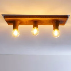 Lampes Vintages & Rétros-hofstein Plafonnier Kimstad Rouille, 3 lumières