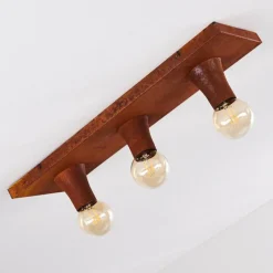 Lampes Vintages & Rétros-hofstein Plafonnier Kimstad Rouille, 3 lumières