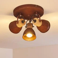 Lampes Industrielles-hofstein Plafonnier Kinzua Rouille, 3 lumières