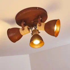 Lampes Industrielles-hofstein Plafonnier Kinzua Rouille, 3 lumières