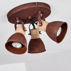 Lampes Industrielles-hofstein Plafonnier Kinzua Rouille, 3 lumières