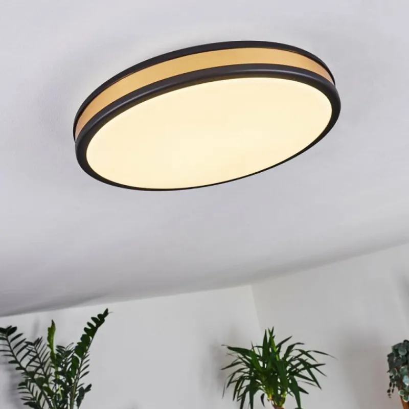 Lampes Dorées-hofstein Plafonnier Kirtland LED Or, Noir, 1 lumière