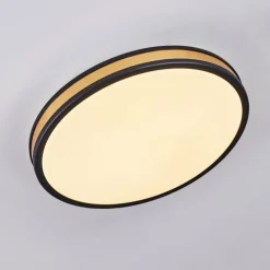 Lampes Dorées-hofstein Plafonnier Kirtland LED Or, Noir, 1 lumière