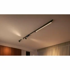 Luminaires Philips Plafonnier Kit de base Philips Hue Perifo LED Noir, 4 lumières, Changeur de couleurs