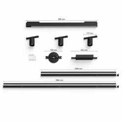 Luminaires Philips Plafonnier Kit de base Philips Hue Perifo LED Noir, 4 lumières, Changeur de couleurs