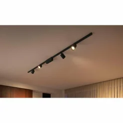 Luminaires Philips Plafonnier Kit de base Philips Hue Perifo LED Noir, 4 lumières, Changeur de couleurs