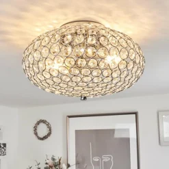 hofstein Plafonnier Klamila Chrome, 2 lumières