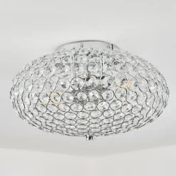 hofstein Plafonnier Klamila Chrome, 2 lumières