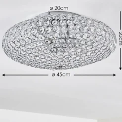 hofstein Plafonnier Klamila Chrome, 3 lumières