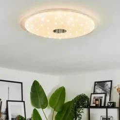 hofstein Plafonnier Klosters LED Blanc, 1 lumière, Télécommandes