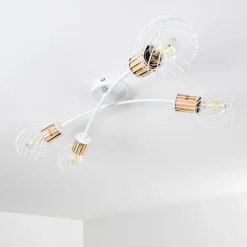 Lampes Vintages & Rétros-hofstein Plafonnier Koler Blanc, 4 lumières