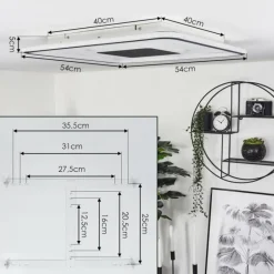 hofstein Plafonnier Kolo LED Blanc, 1 lumière, Télécommandes