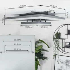 hofstein Plafonnier Kolo LED Noir, Blanc, 1 lumière