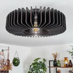 hofstein Plafonnier Konbongou Noir, 1 lumière