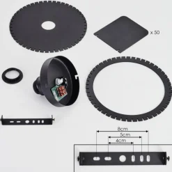 hofstein Plafonnier Konbongou Noir, 1 lumière