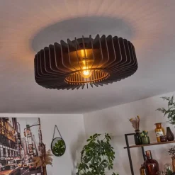 hofstein Plafonnier Konbongou Noir, 1 lumière