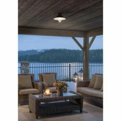 Luminaires Konstsmide Plafonnier Konstsmide Vega LED Noir, 4 lumières