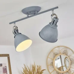 hofstein Plafonnier Koppom Bleu, Gris, 2 lumières* Spots Et Projecteurs