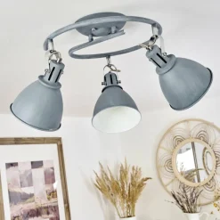 hofstein Plafonnier Koppom Bleu, Gris, 3 lumières* Spots Et Projecteurs