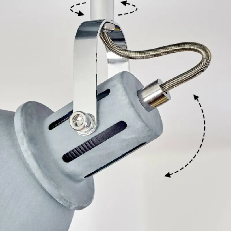 hofstein Plafonnier Koppom Bleu, Gris, 3 lumières* Spots Et Projecteurs