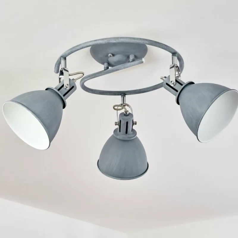 hofstein Plafonnier Koppom Bleu, Gris, 3 lumières* Spots Et Projecteurs