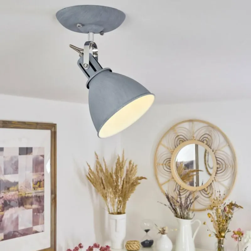 Luminaires Scandinaves-hofstein Plafonnier Koppom Chrome, Gris, 1 lumière