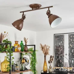 Lampes Industrielles-hofstein Plafonnier Koppom Rouille, 2 lumières