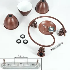 Luminaires Rustiques-hofstein Plafonnier Koppom Rouille, 3 lumières