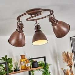 Luminaires Rustiques-hofstein Plafonnier Koppom Rouille, 3 lumières