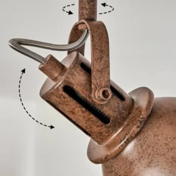 Lampes Industrielles-hofstein Plafonnier Koppom Rouille, 4 lumières
