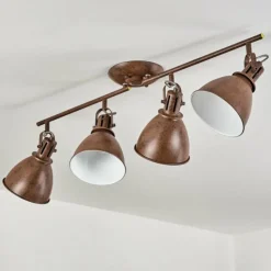 Lampes Industrielles-hofstein Plafonnier Koppom Rouille, 4 lumières
