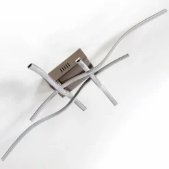 hofstein Plafonnier Kosola LED Nickel mat, 4 lumières